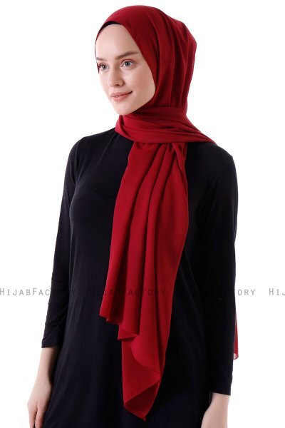 Hadise - Hijab Chiffon Bordò