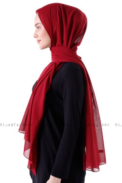 Hadise - Hijab Chiffon Bordò