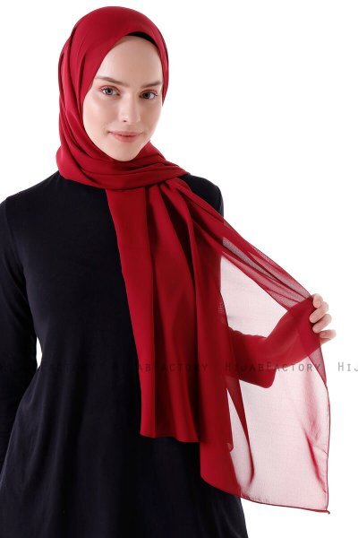 Hadise - Hijab Chiffon Bordò
