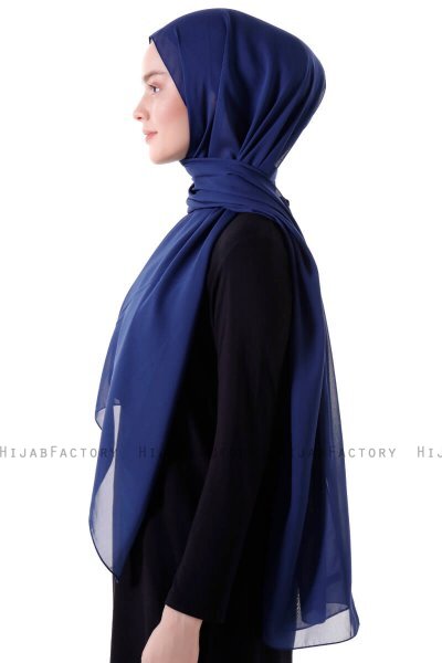 Hadise - Hijab Chiffon Blu Navy