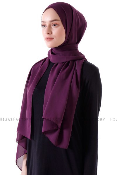 Hadise - Hijab Chiffon Viola Scuro