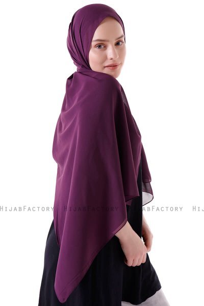 Hadise - Hijab Chiffon Viola Scuro