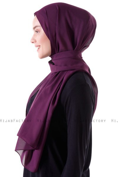 Hadise - Hijab Chiffon Viola Scuro
