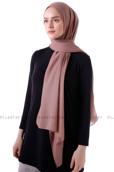 Hadise - Hijab Chiffon Marrone Chiaro