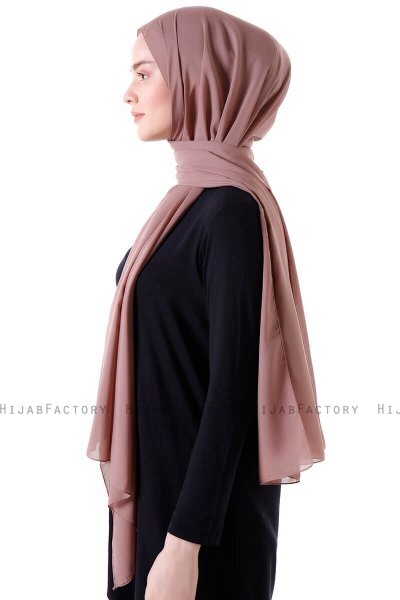 Hadise - Hijab Chiffon Marrone Chiaro