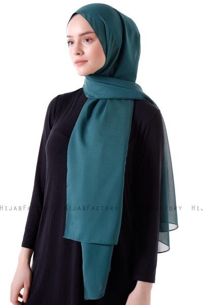 Hadise - Hijab Chiffon Verde Scuro