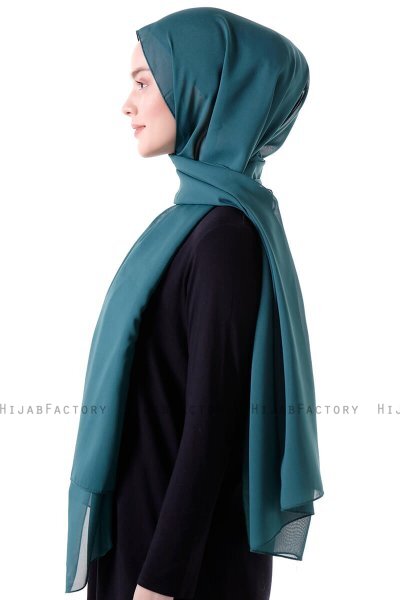 Hadise - Hijab Chiffon Verde Scuro