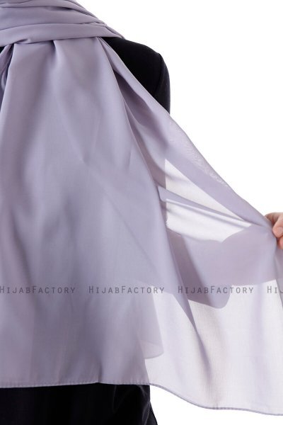 Hadise - Hijab Chiffon Grigio Chiaro