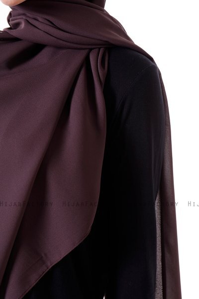 Hadise - Hijab Chiffon Marrone Scuro