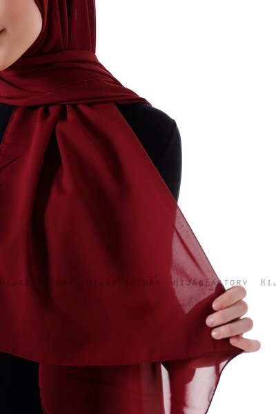 Hadise - Hijab Chiffon Bordeaux Scuro