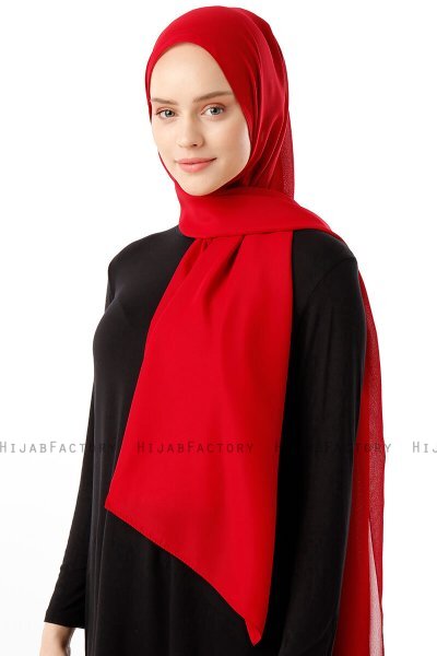 Hadise - Hijab Chiffon Rosso