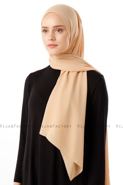 Hadise - Hijab Chiffon Mostarda Chiaro