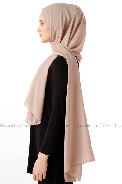 Hadise - Hijab Chiffon Beige Scuro