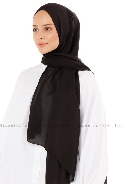 Esra - Hijab Chiffon Nero