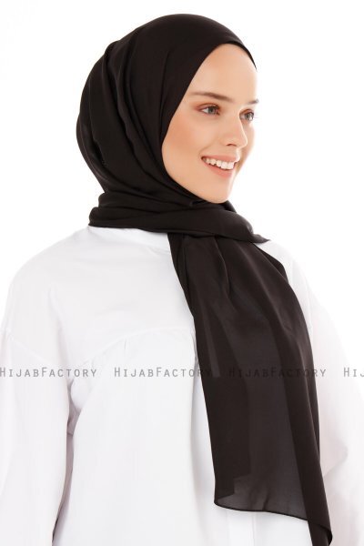 Esra - Hijab Chiffon Nero