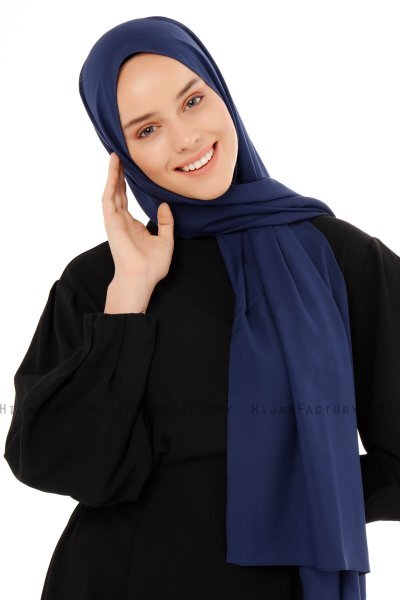 Esra - Hijab Chiffon Blu Navy