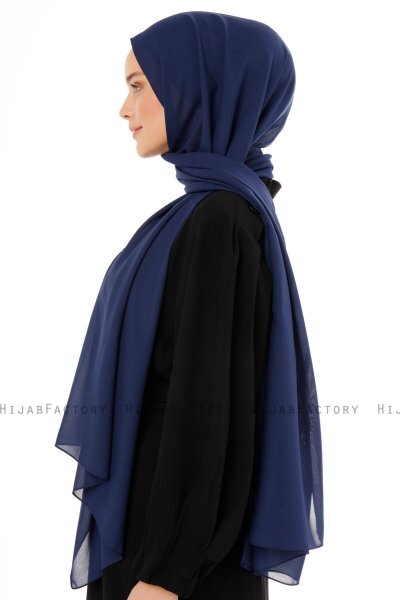 Esra - Hijab Chiffon Blu Navy