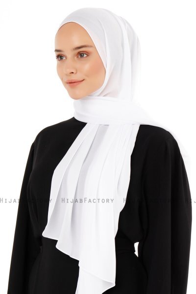 Esra - Hijab Chiffon Bianca