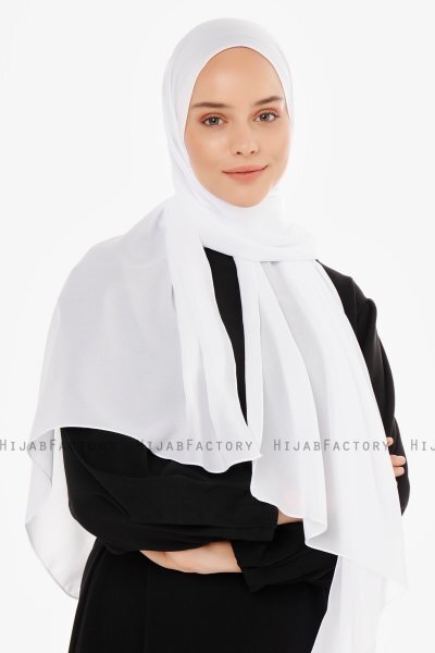 Esra - Hijab Chiffon Bianca