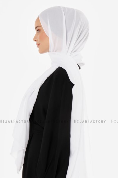 Esra - Hijab Chiffon Bianca