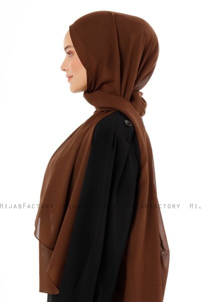 Esra - Hijab Chiffon Marrone