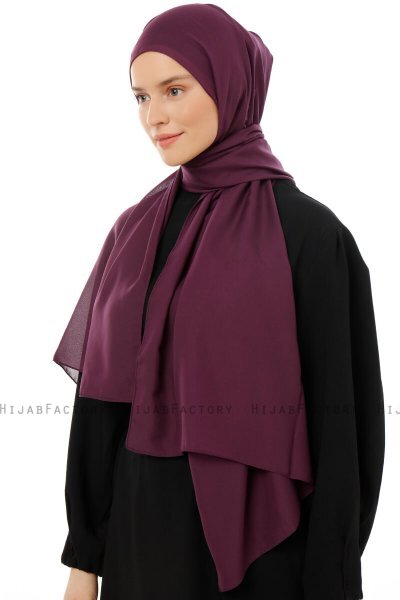 Esra - Hijab Chiffon Viola Scuro