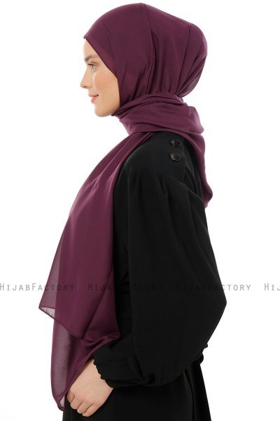 Esra - Hijab Chiffon Viola Scuro