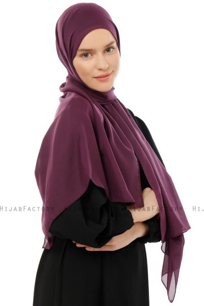 Esra - Hijab Chiffon Viola Scuro