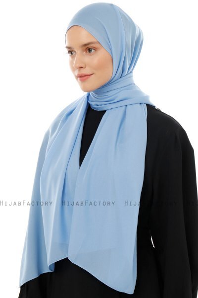 Esra - Hijab Chiffon Azzurro