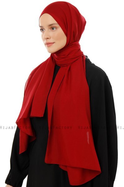 Esra - Hijab Chiffon Bordò