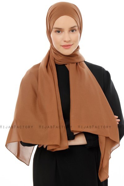 Esra - Hijab Chiffon Marrone Chiaro
