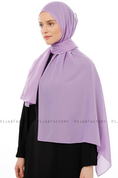 Esra - Hijab Chiffon Viola Chiaro