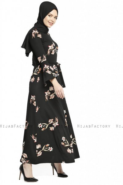 Naima - Vestito Nero & Salmone