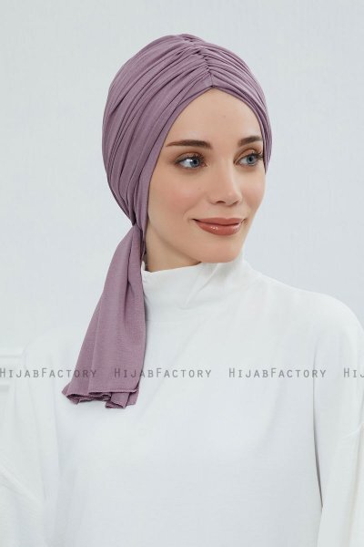 Amy - Turbante Di Cotone Lilac
