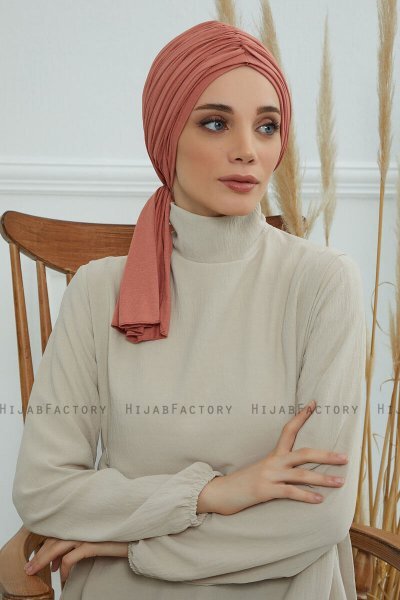 Amy - Turbante Di Cotone Salmone