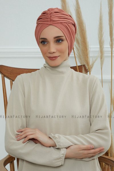 Amy - Turbante Di Cotone Salmone