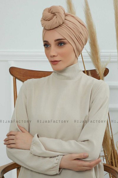 Amy - Turbante Di Cotone Sand