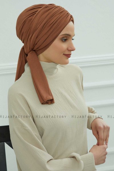 Amy - Turbante Di Cotone Caramel