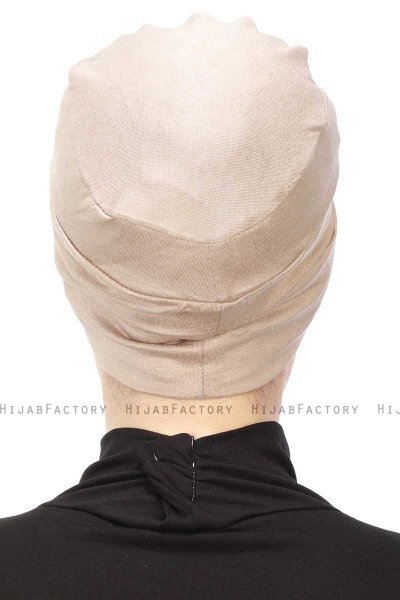 Stella - Turbante Di Cotone Taupe