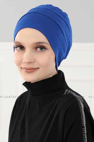 Stella - Turbante Di Cotone Blu