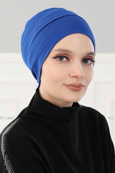 Stella - Turbante Di Cotone Blu