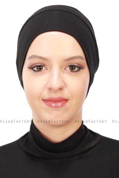 Stella - Turbante Di Cotone Nero