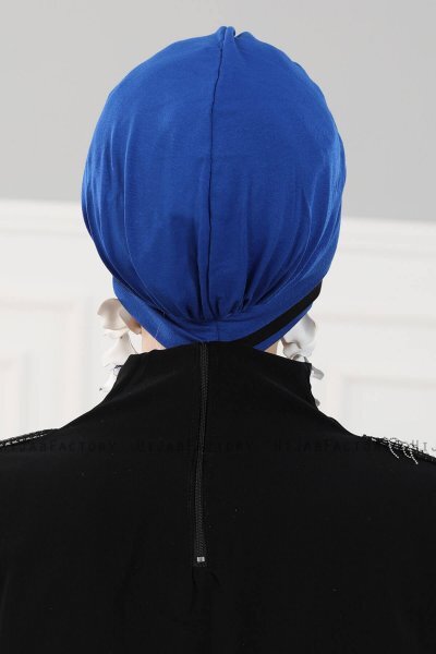 Elsa - Turbante Di Cotone Blu & Nero