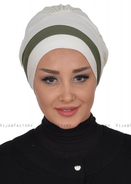 Elsa - Turbante Di Cotone Creme & Cachi