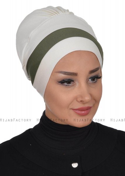 Elsa - Turbante Di Cotone Creme & Cachi