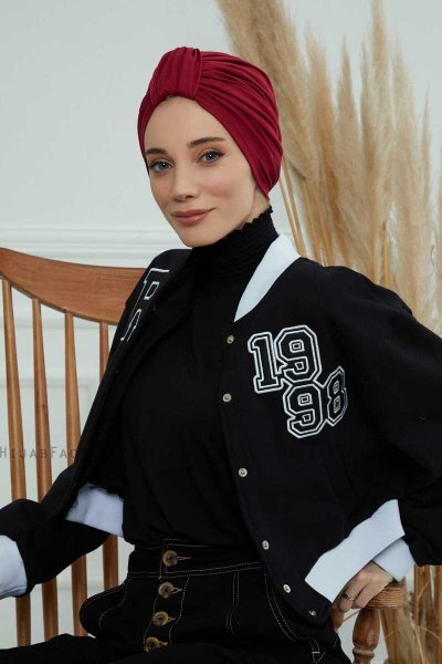 Laura - Turbante Di Cotone Bordò