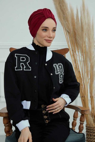 Laura - Turbante Di Cotone Bordò