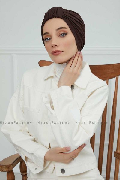 Laura - Turbante Di Cotone Marrone
