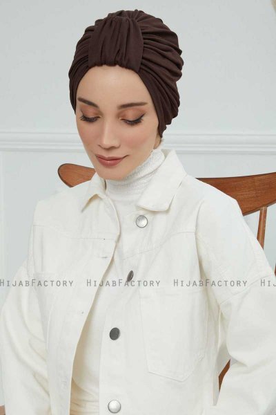Laura - Turbante Di Cotone Marrone
