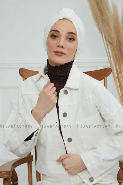 Laura - Turbante Di Cotone Creme